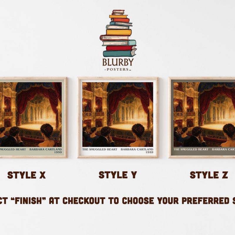 The Smuggled Heart literary print in frame leaning in hallway – romance wall art