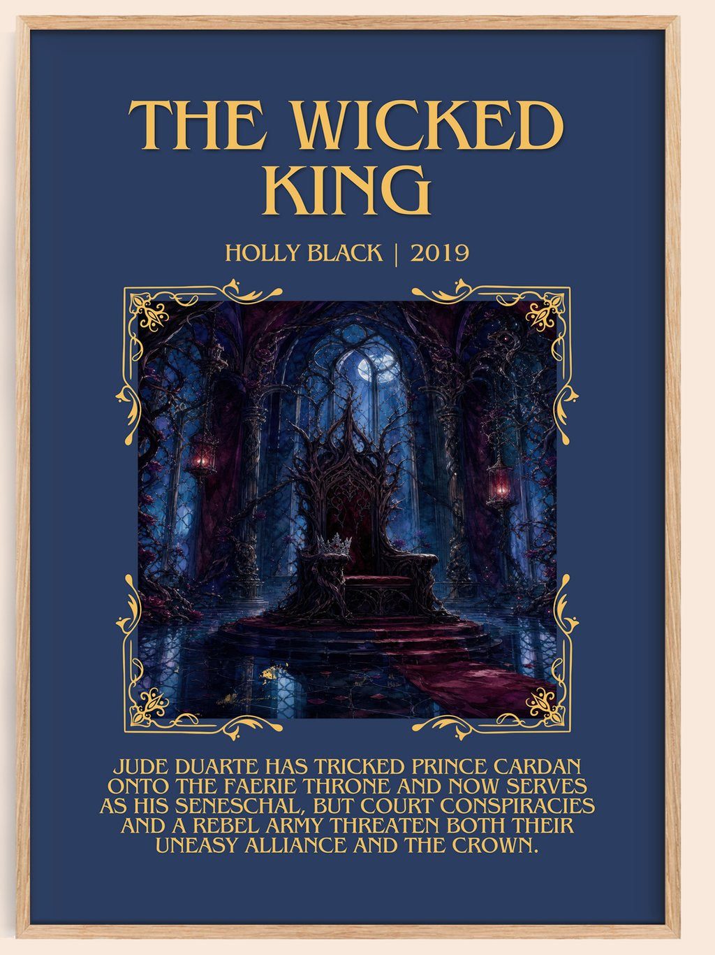 The Wicked King Minimalist Book Poster by Holly Black – book poster