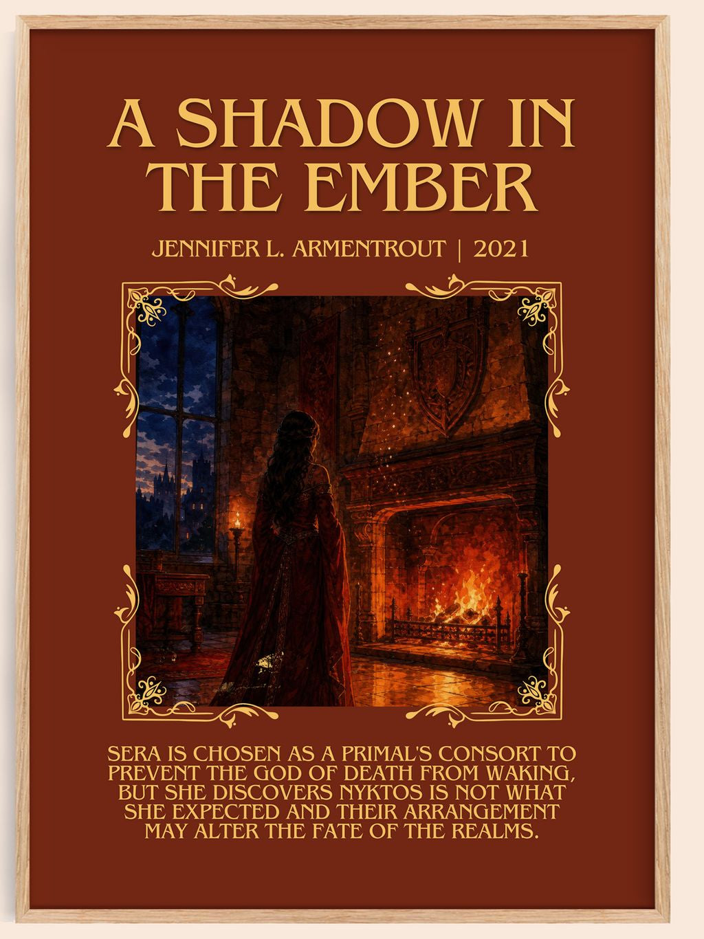 A Shadow in the Ember Minimalist Book Poster by Jennifer L. Armentrout – book poster