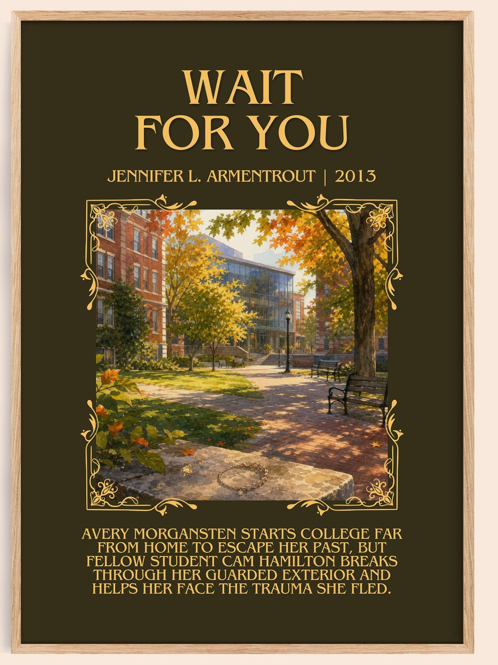 Wait for You Minimalist Book Poster by Jennifer L. Armentrout – book poster