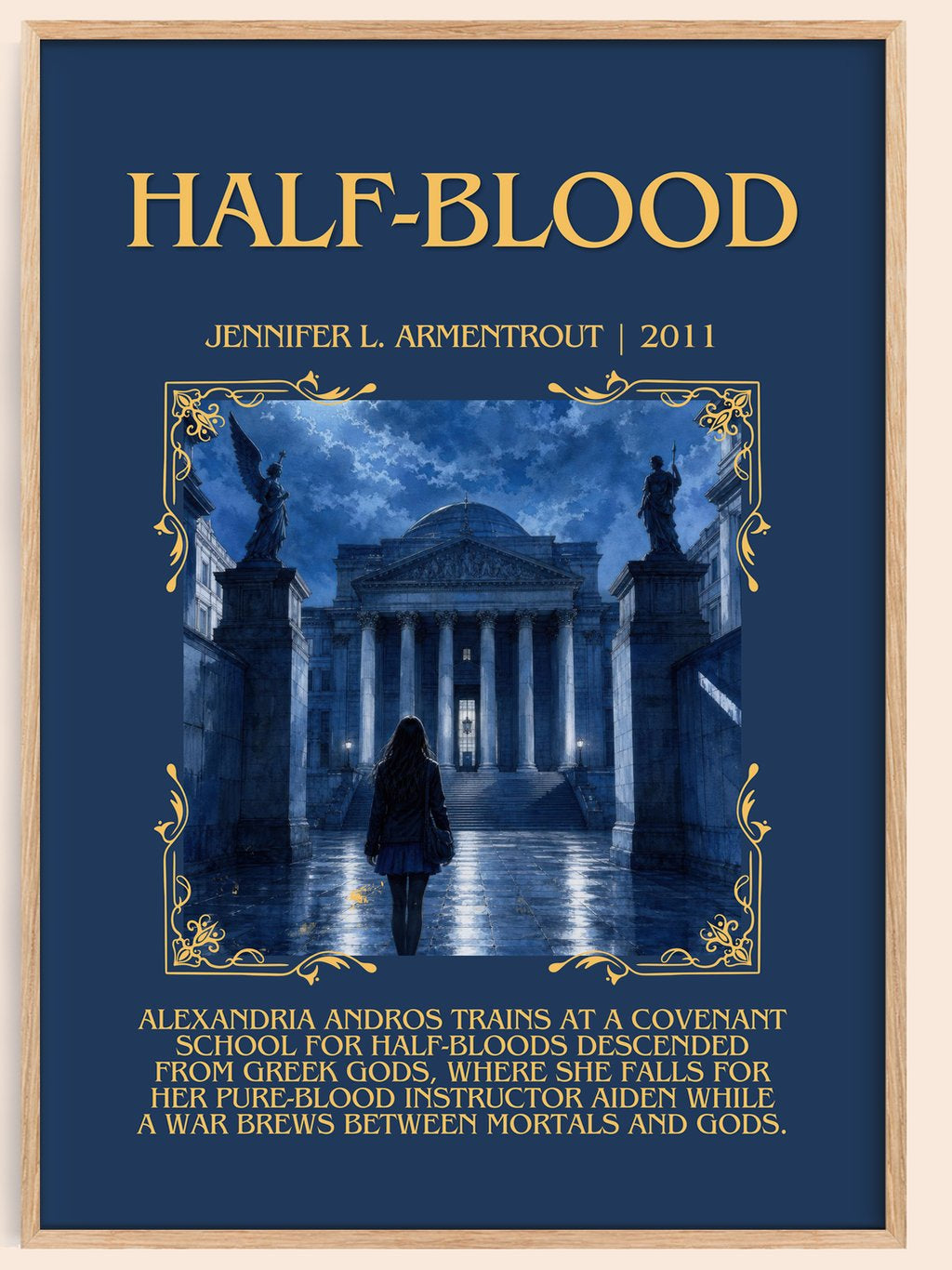 Half-Blood Minimalist Book Poster by Jennifer L. Armentrout – book poster