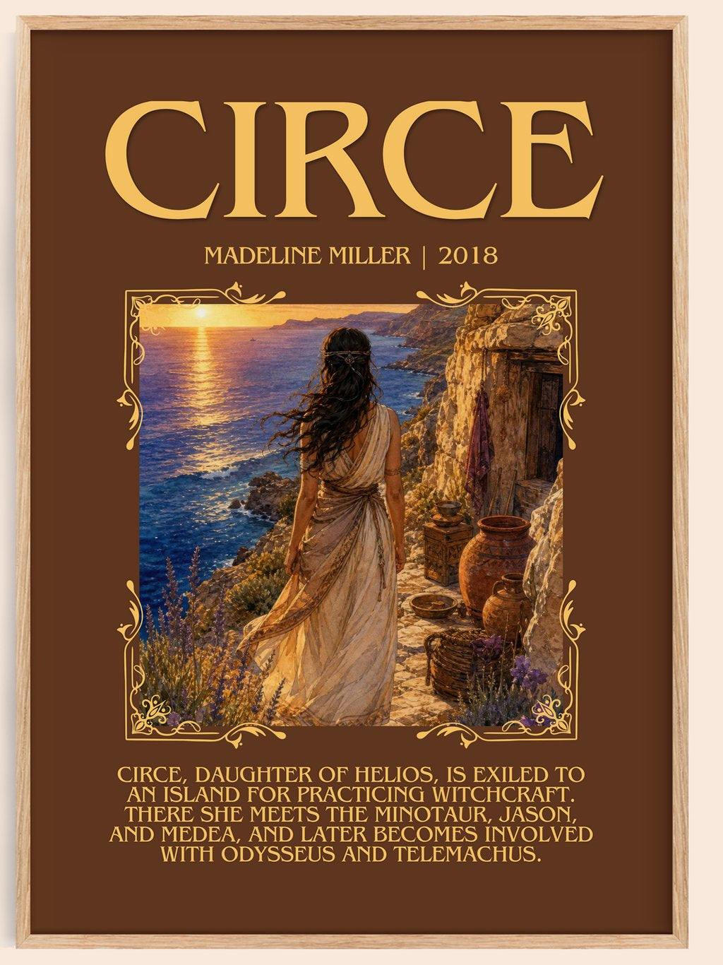 Circe Minimalist Book Poster by Madeline Miller – book poster