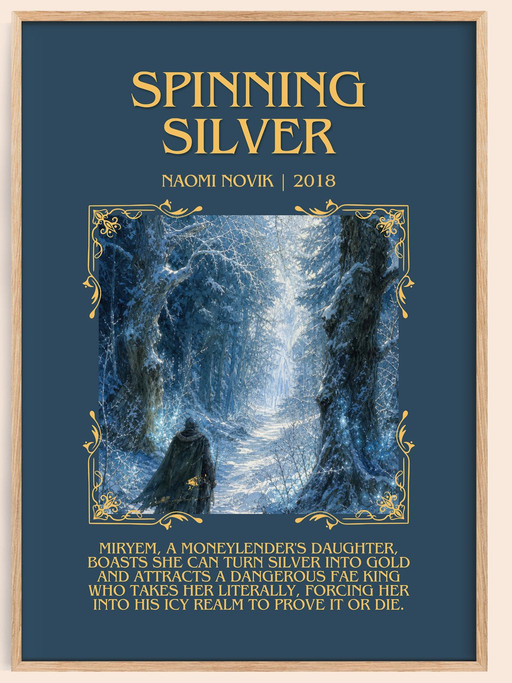Spinning Silver Minimalist Book Poster by Naomi Novik – book poster