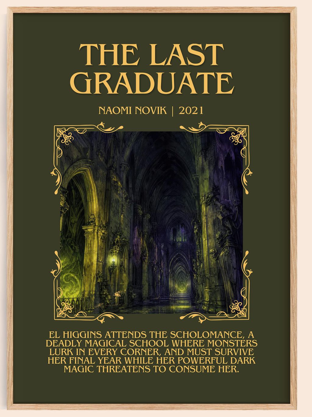 The Last Graduate Minimalist Book Poster by Naomi Novik – book poster