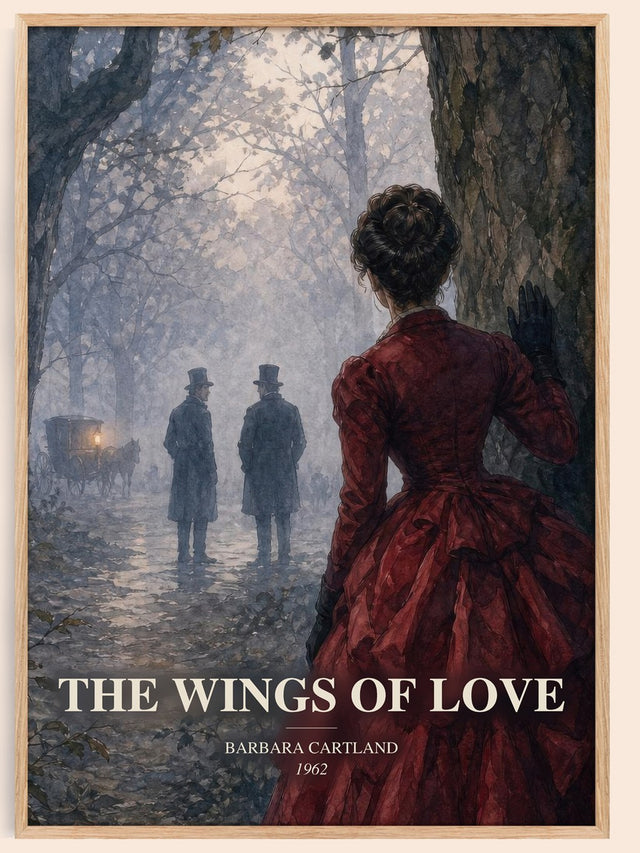 The Wings Of Love Book Watercolour Illustration by Barbara Cartland