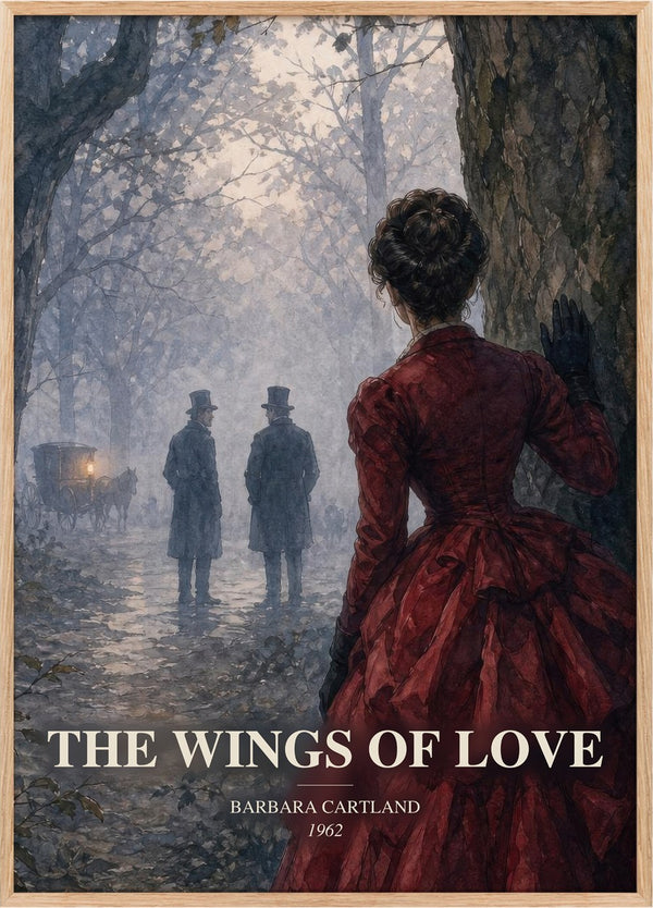 The Wings Of Love Book Watercolour Illustration by Barbara Cartland