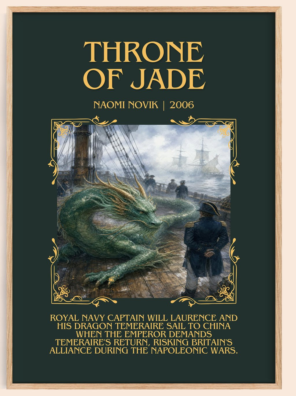 Throne of Jade Minimalist Book Poster by Naomi Novik – book poster