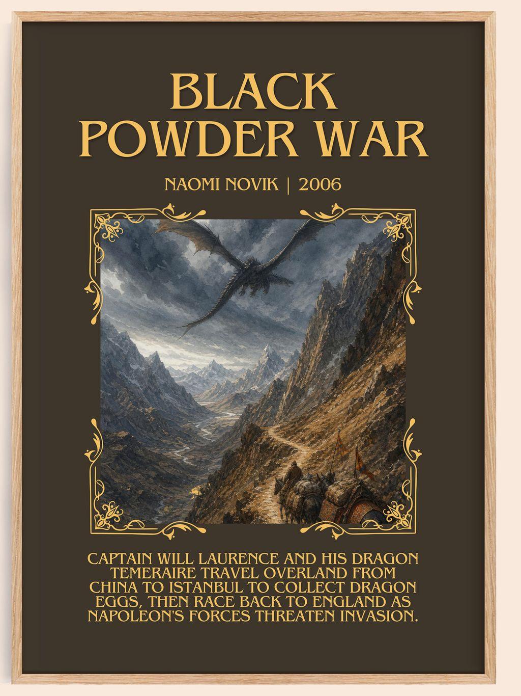 Black Powder War Minimalist Book Poster by Naomi Novik – book poster