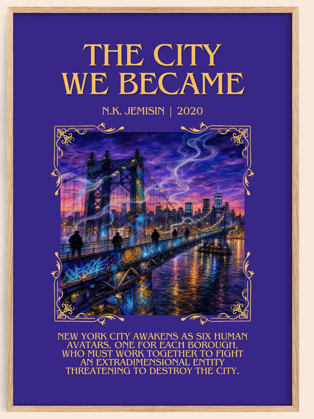The City We Became Minimalist Book Poster by N.K. Jemisin – book poster