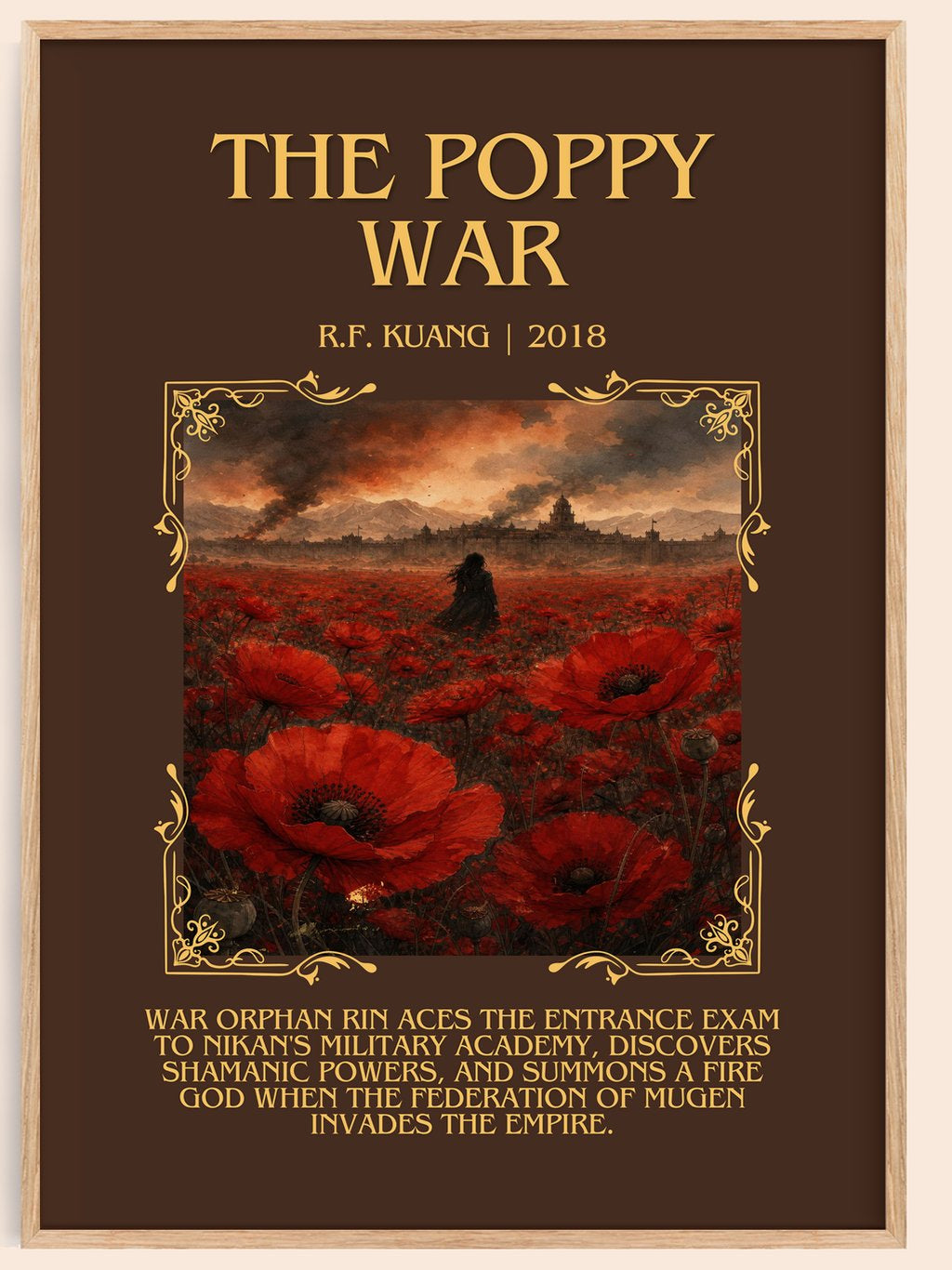 The Poppy War Minimalist Book Poster by R.F. Kuang – book poster