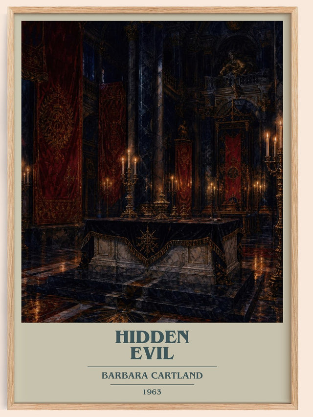 Hidden Evil Book Cover Poster by Barbara Cartland