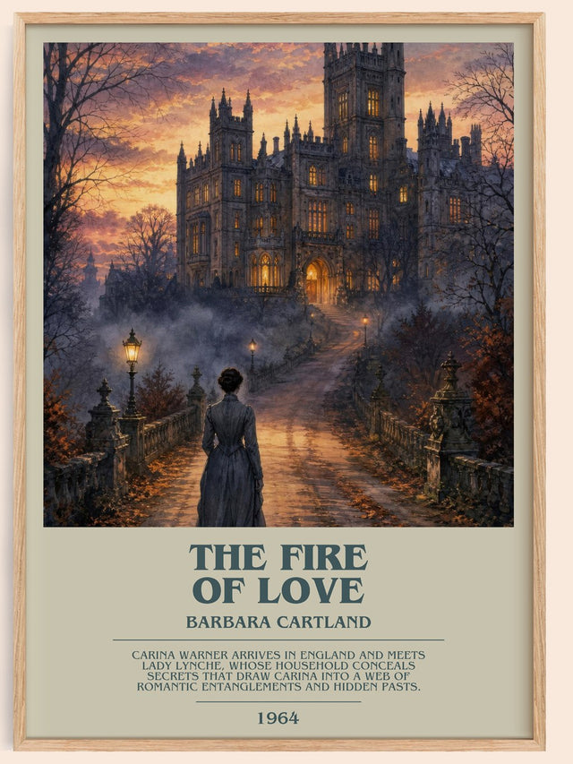 The Fire Of Love Bookish Wall Art by Barbara Cartland