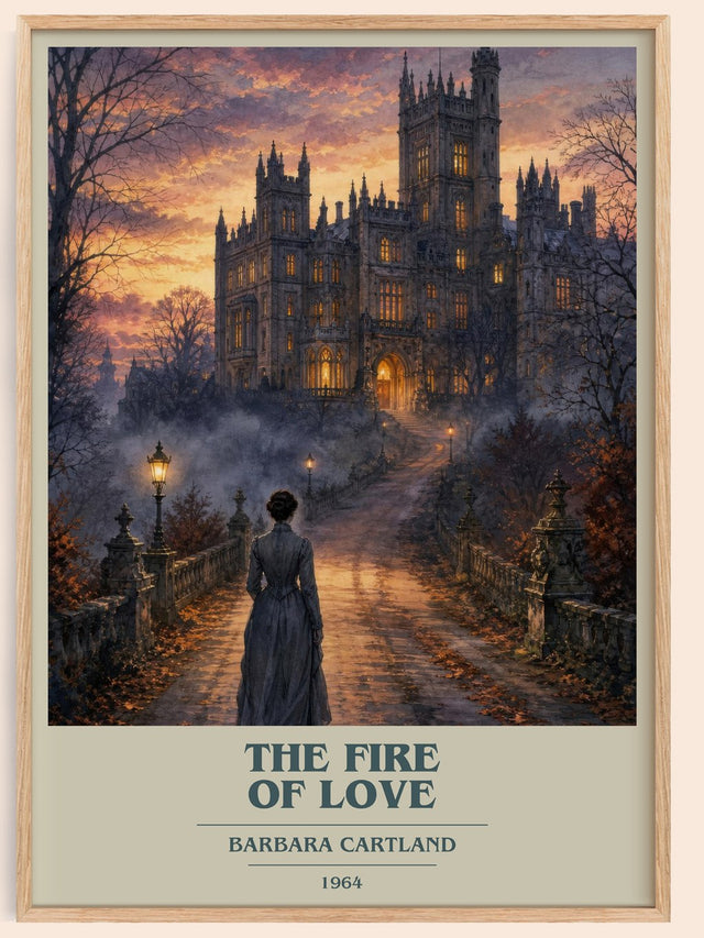 The Fire Of Love Book Cover Poster by Barbara Cartland