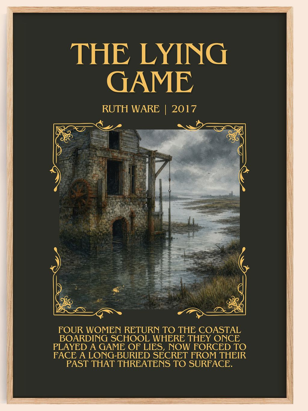 The Lying Game Minimalist Book Poster by Ruth Ware – book poster