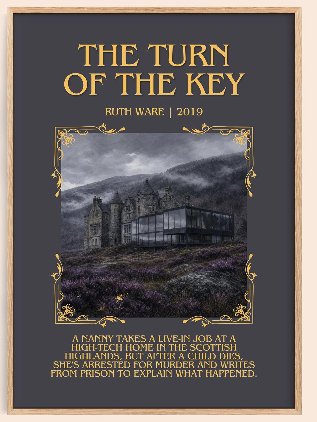 The Turn of the Key Minimalist Book Poster by Ruth Ware – book poster