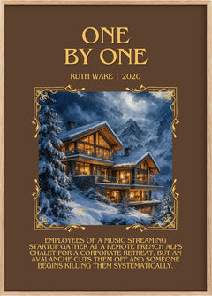 One by One Minimalist Book Poster by Ruth Ware