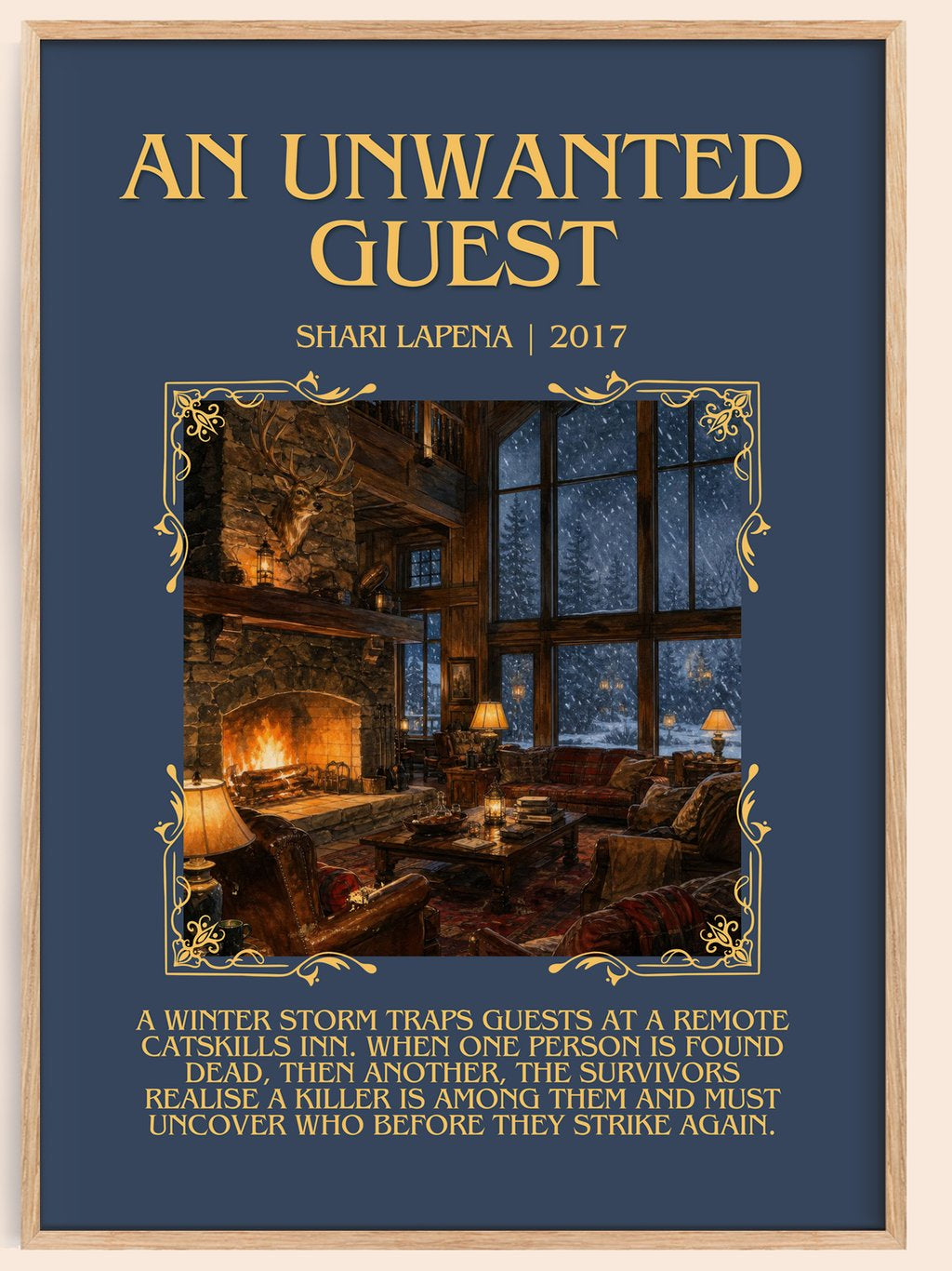 An Unwanted Guest Minimalist Book Poster by Shari Lapena – book poster