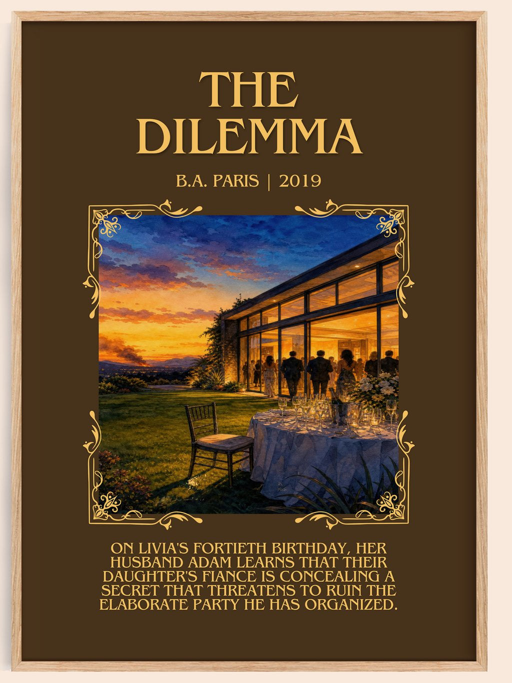 The Dilemma Minimalist Book Poster by B.A. Paris – book poster