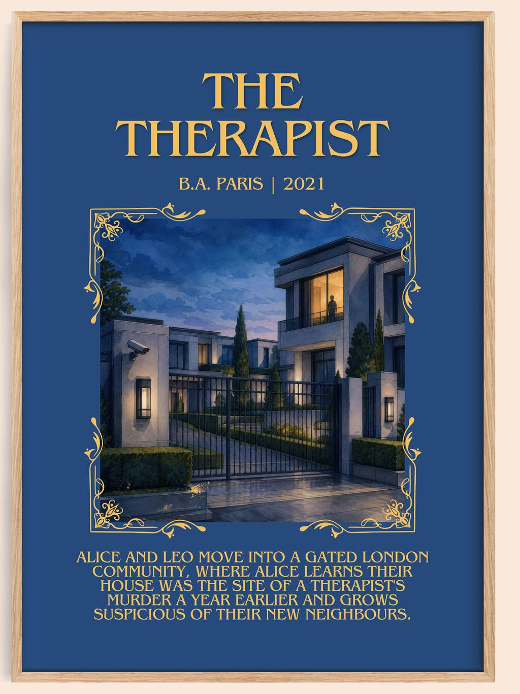 The Therapist Minimalist Book Poster by B.A. Paris – book poster