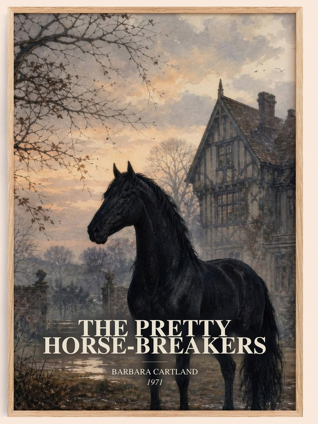 Pretty Horse-Breakers Book Watercolour Illustration by B. Cartland