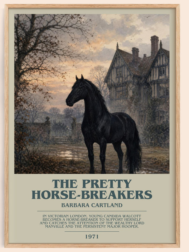The Pretty Horse-Breakers Bookish Wall Art by Barbara Cartland