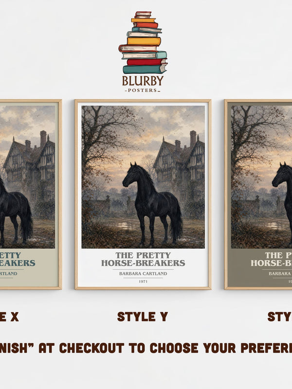 The Pretty Horse-Breakers book cover print in frame leaning in hallway – romance wall art