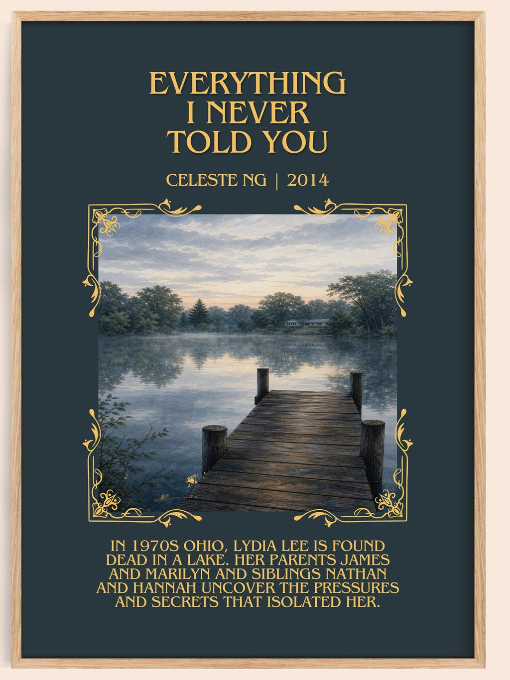 Everything I Never Told You Minimalist Book Poster by Celeste Ng – book poster