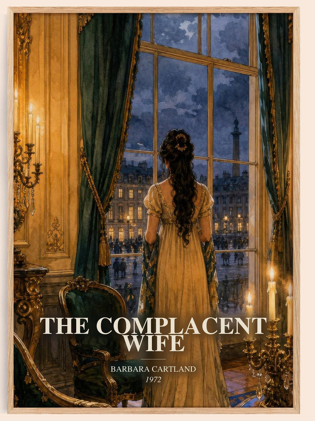 The Complacent Wife Book Watercolour Illustration by Barbara Cartland