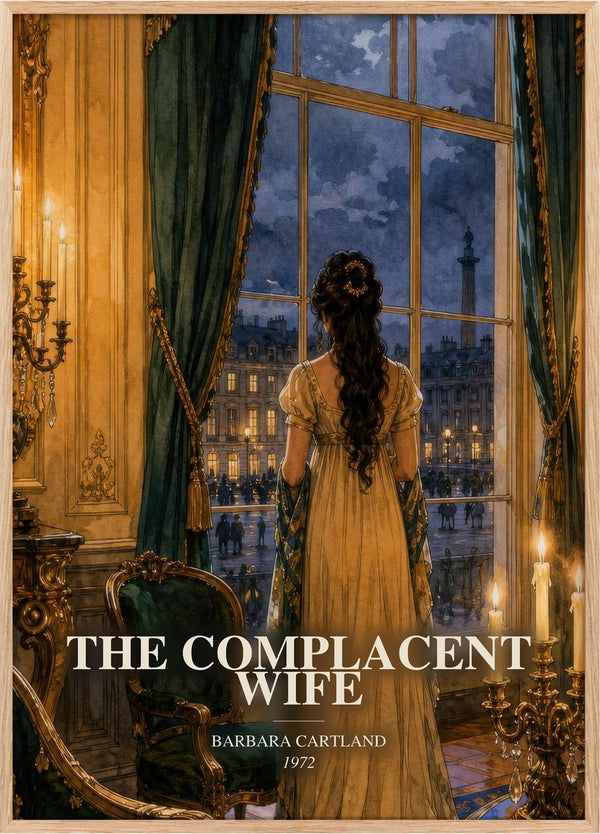 The Complacent Wife Book Watercolour Illustration by Barbara Cartland
