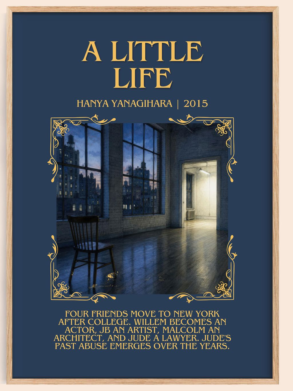A Little Life Minimalist Book Poster by Hanya Yanagihara – book poster