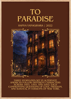 To Paradise Minimalist Book Poster by Hanya Yanagihara