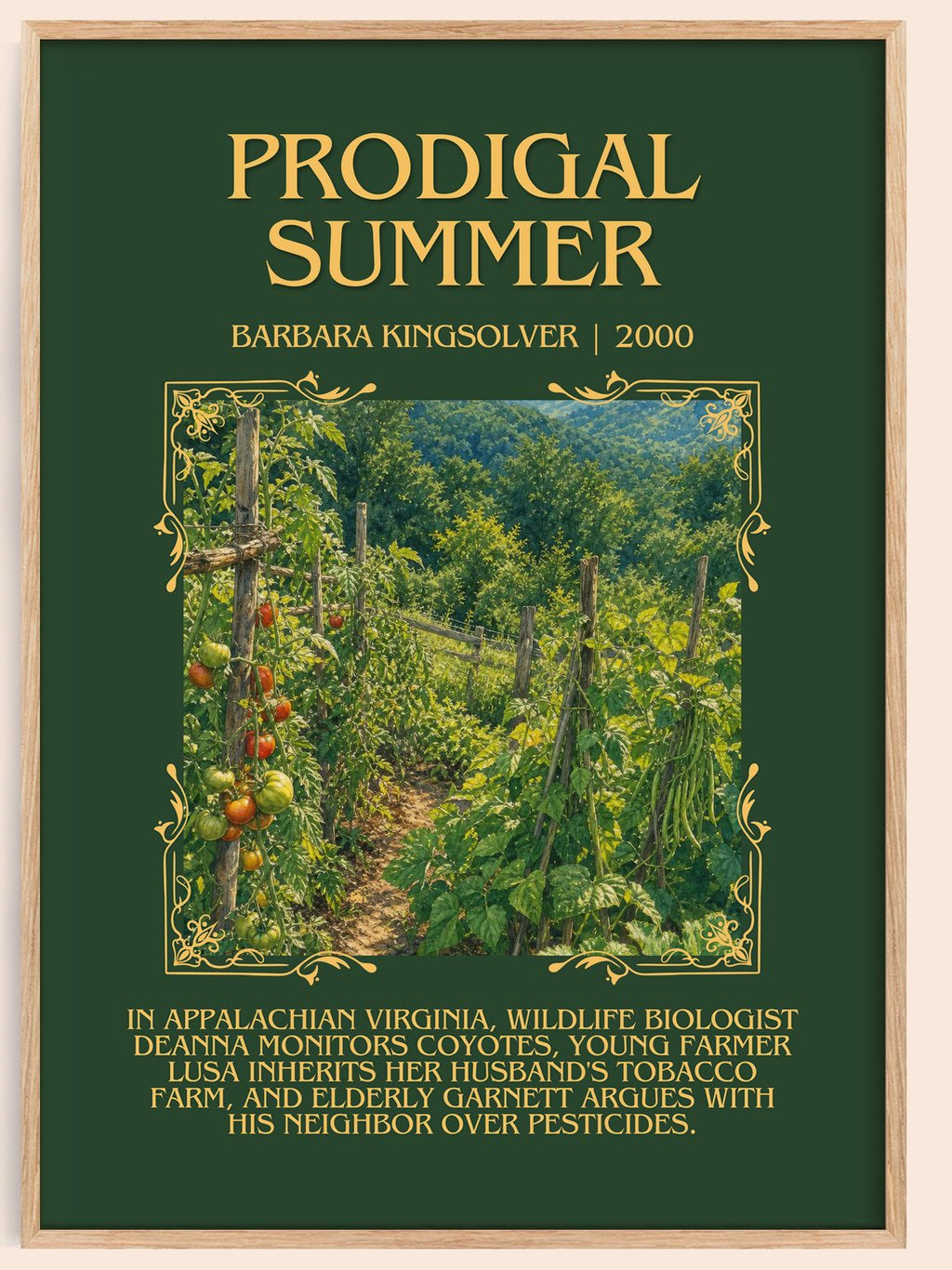 Prodigal Summer Minimalist Book Poster by Barbara Kingsolver – book poster