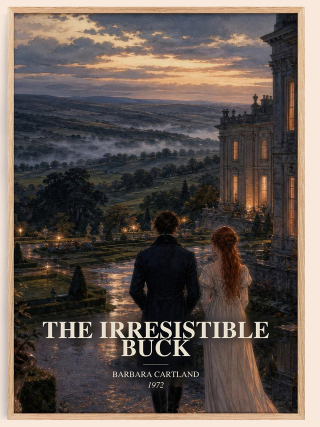Irresistible Buck Book Watercolour Illustration by Barbara Cartland