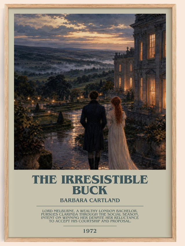 The Irresistible Buck Bookish Wall Art by Barbara Cartland