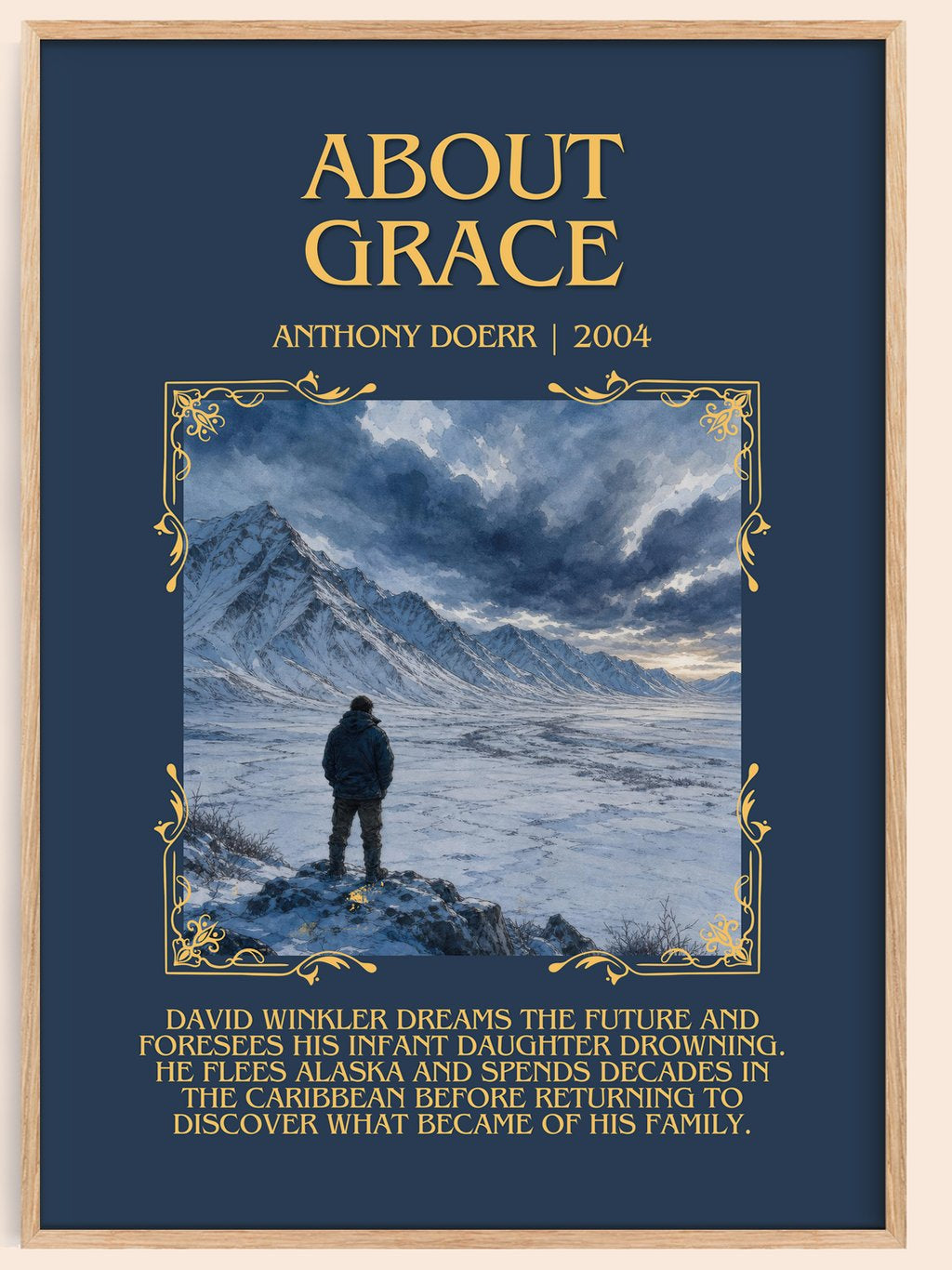 About Grace Minimalist Book Poster by Anthony Doerr – book poster