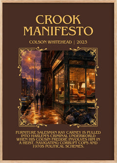Crook Manifesto Minimalist Book Poster by Colson Whitehead
