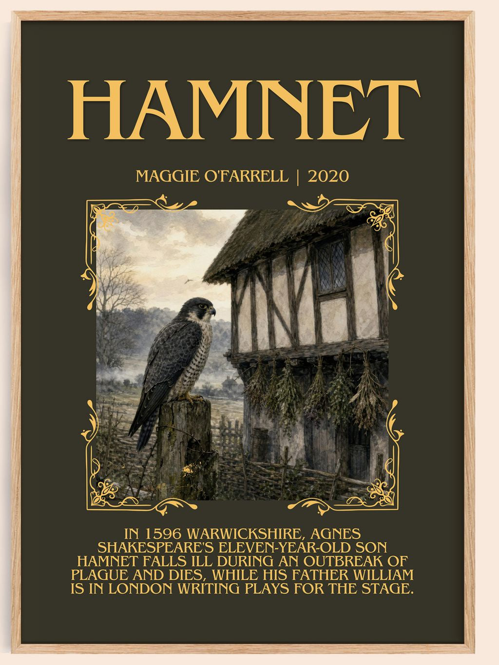 Hamnet Minimalist Book Poster by Maggie O'Farrell – book poster
