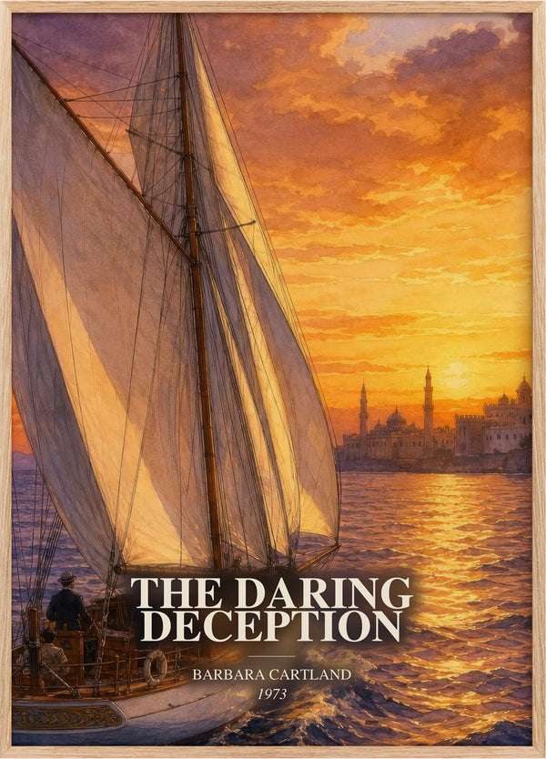 The Daring Deception Book Watercolour Illustration by Barbara Cartland