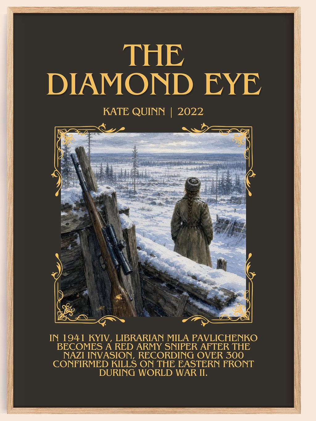 The Diamond Eye Minimalist Book Poster by Kate Quinn – book poster