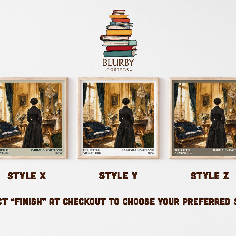 The Little Adventure literary print in frame leaning in hallway – romance wall art
