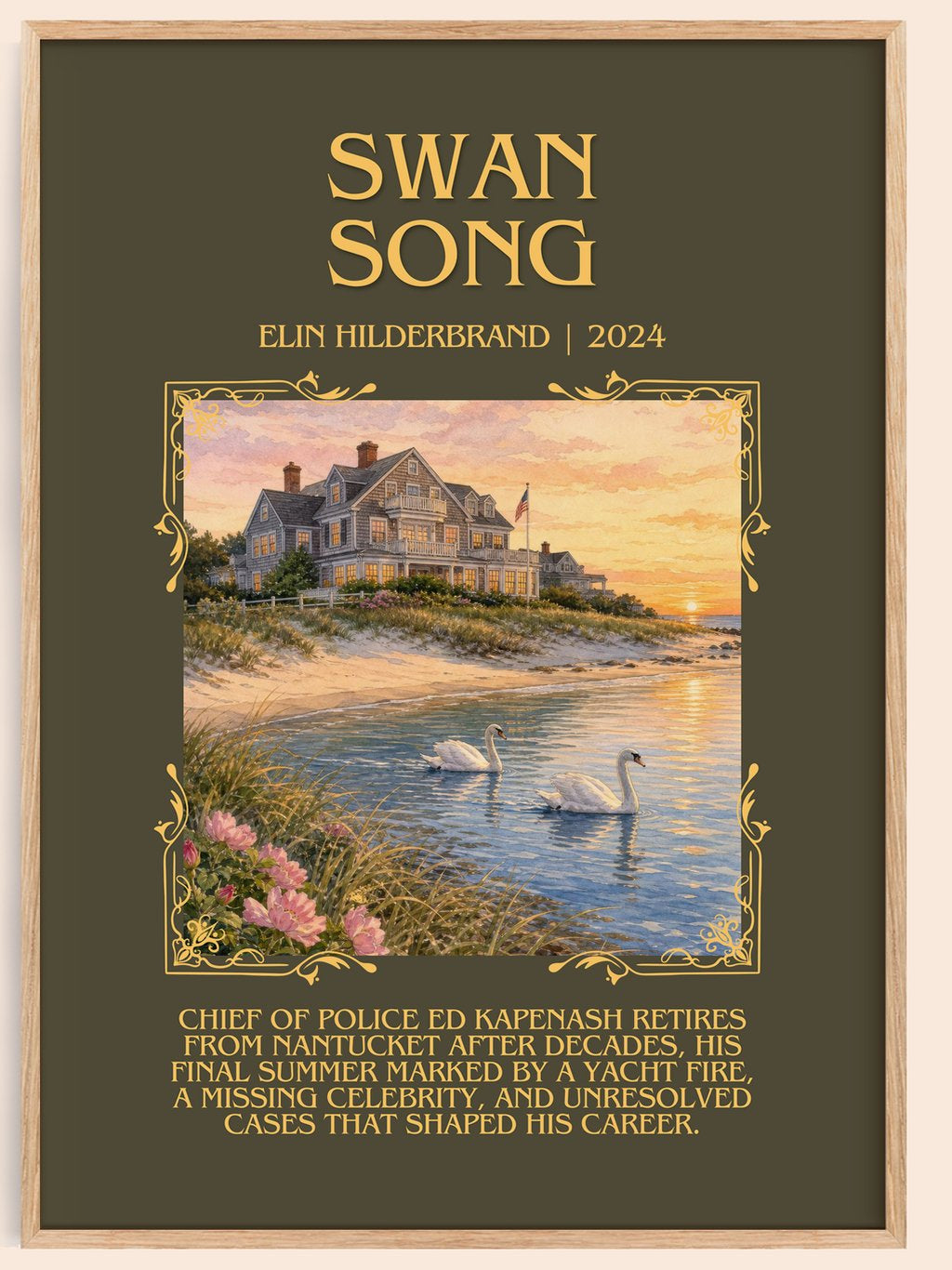 Swan Song Minimalist Book Poster by Elin Hilderbrand – book poster