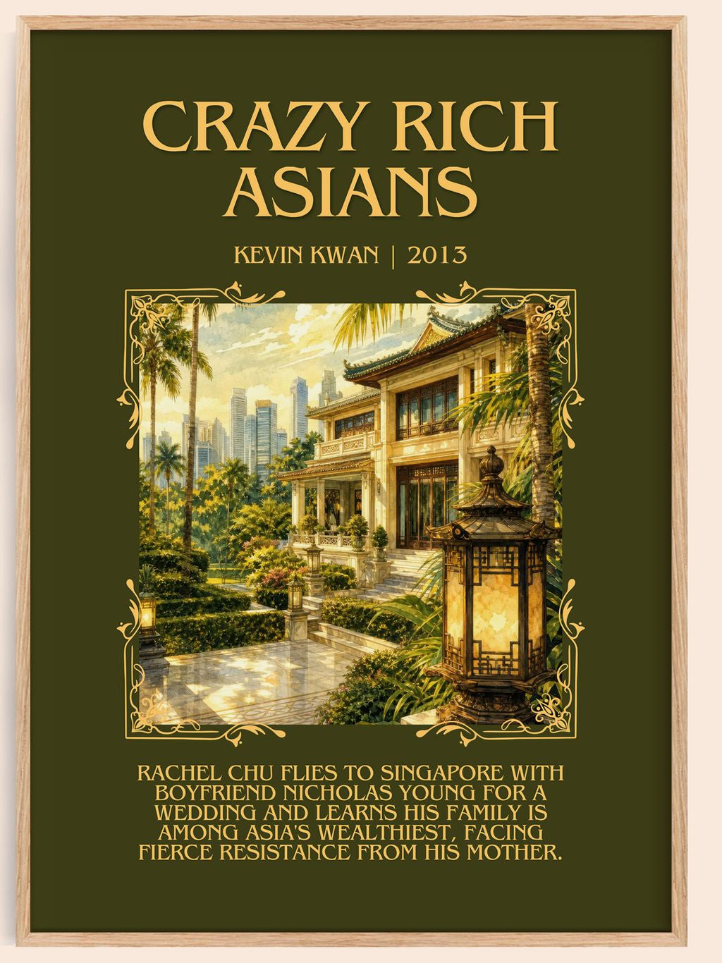 Crazy Rich Asians Minimalist Book Poster by Kevin Kwan – book poster