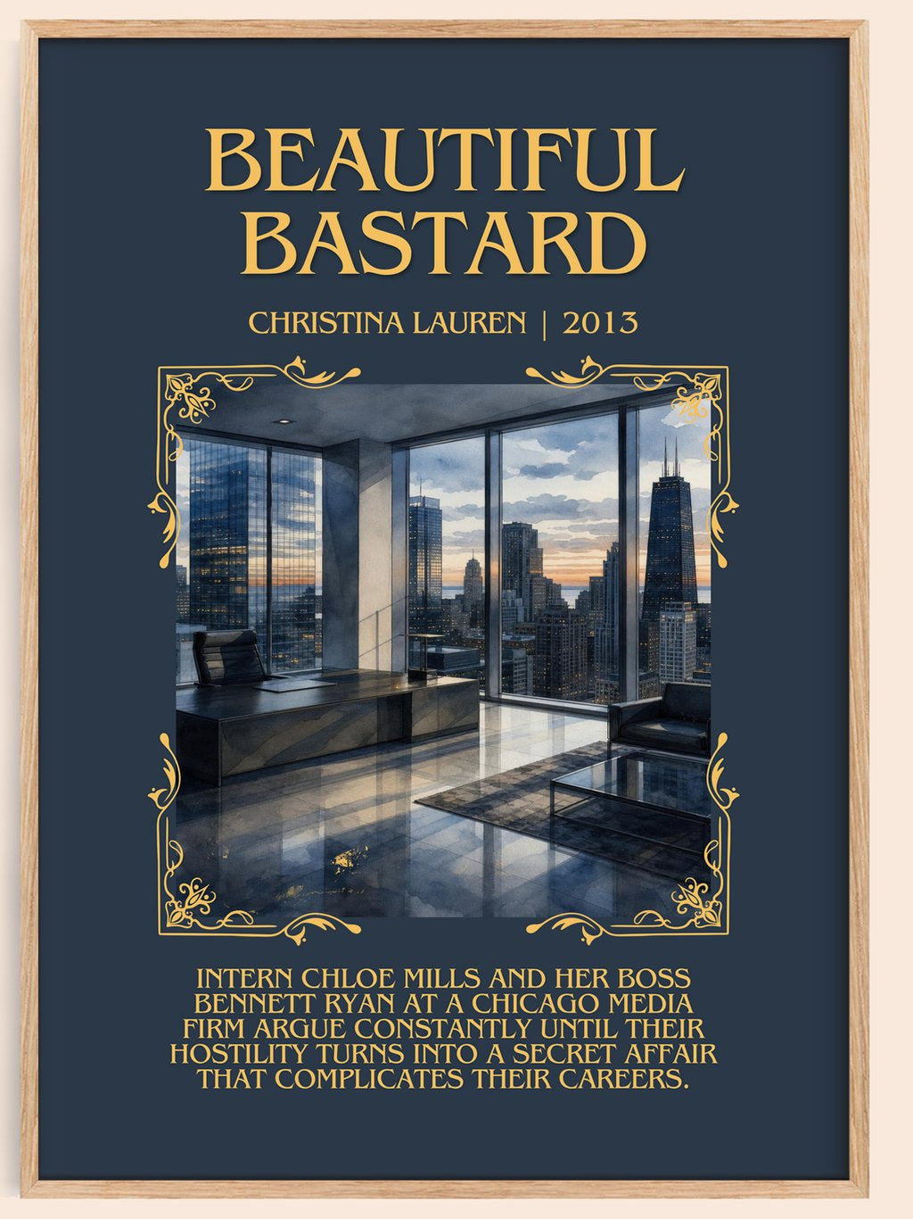 Beautiful Bastard Minimalist Book Poster by Christina Lauren – book poster