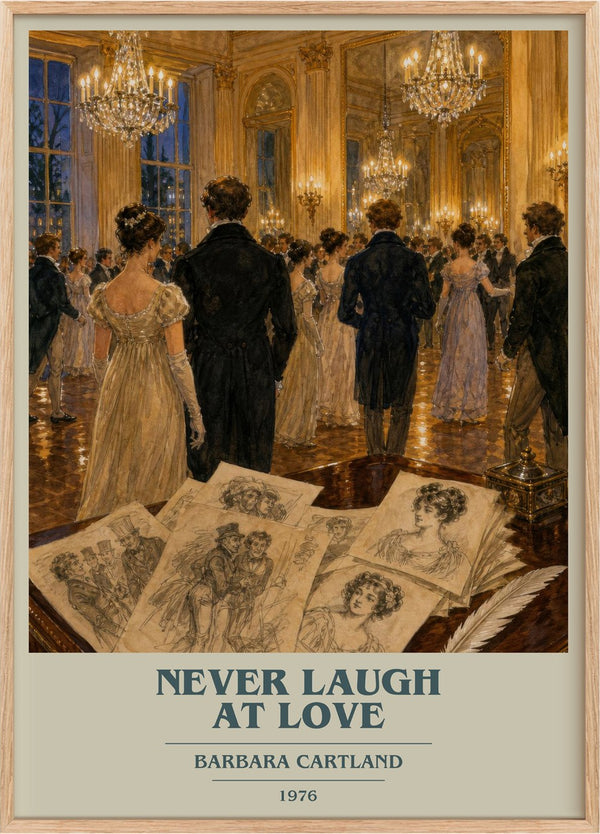 Never Laugh At Love Book Cover Poster by Barbara Cartland