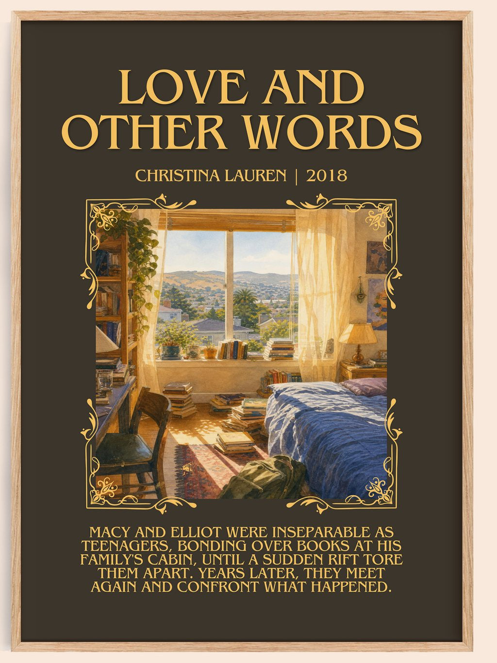 Love and Other Words Minimalist Book Poster by Christina Lauren – book poster