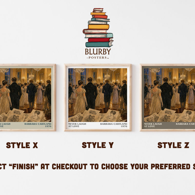 Never Laugh At Love literary print in frame leaning in hallway – romance wall art