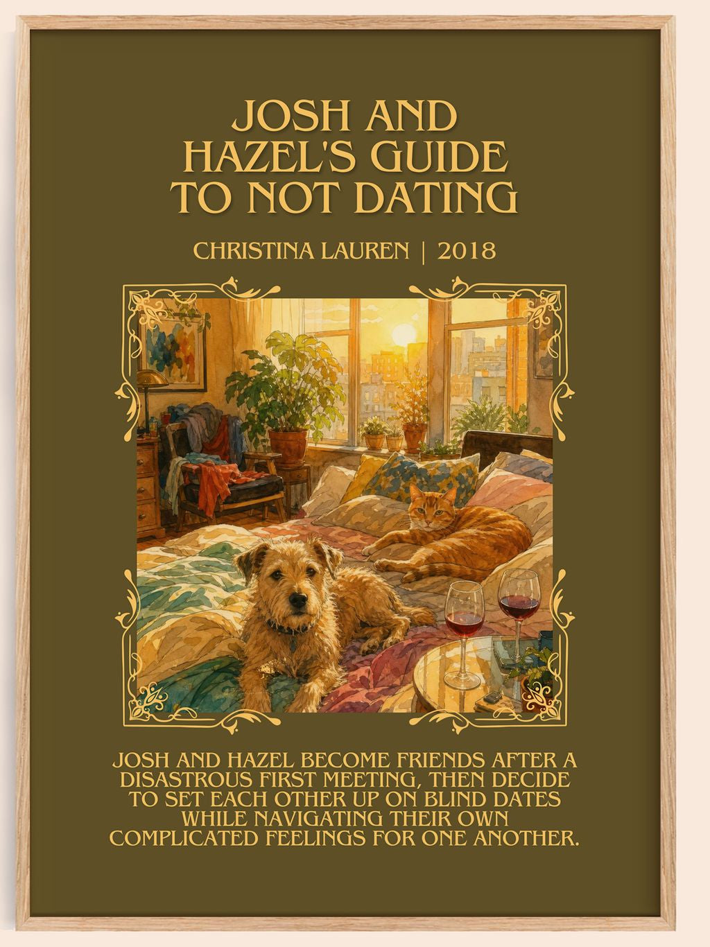 Josh and Hazel's Guide to Not Dating Minimalist Book Poster – book poster