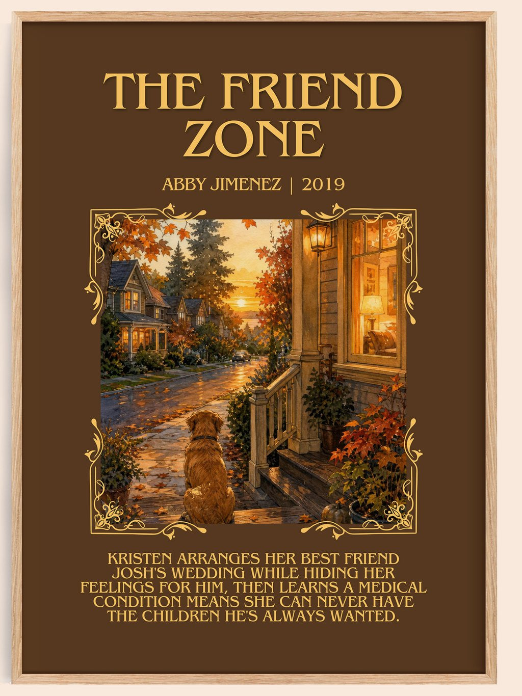 The Friend Zone Minimalist Book Poster by Abby Jimenez – book poster