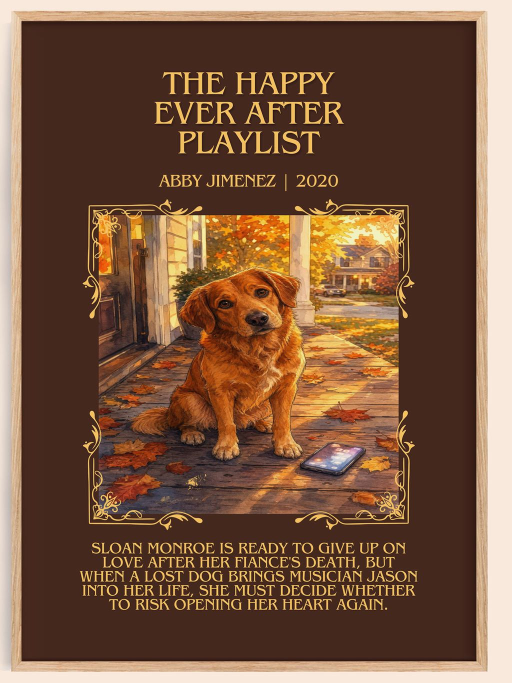 The Happy Ever After Playlist Minimalist Book Poster by Abby Jimenez – book poster