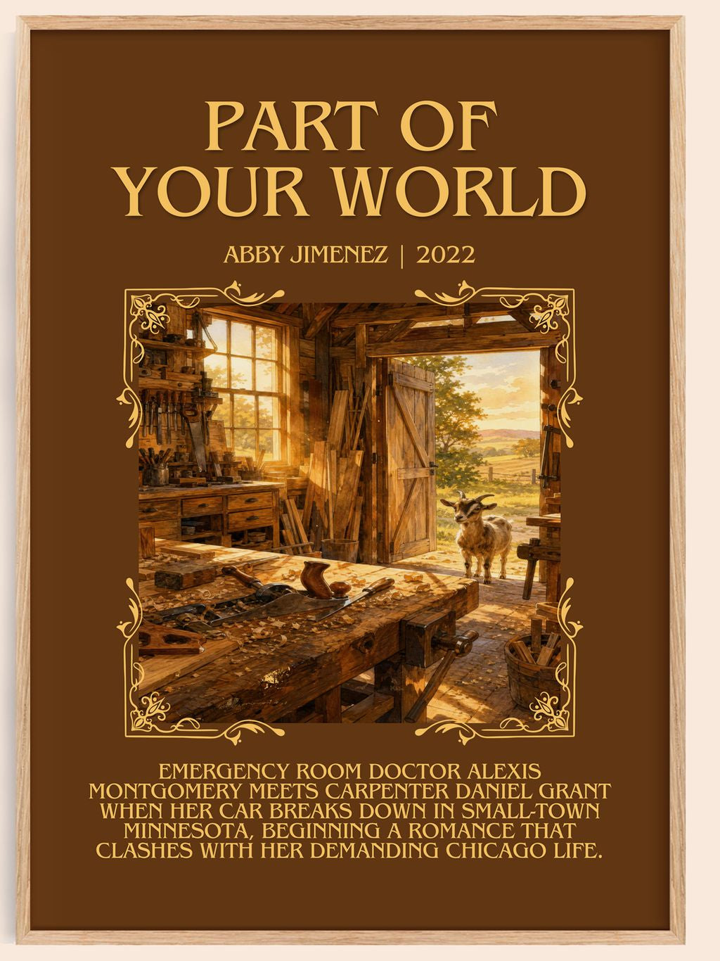 Part of Your World Minimalist Book Poster by Abby Jimenez – book poster